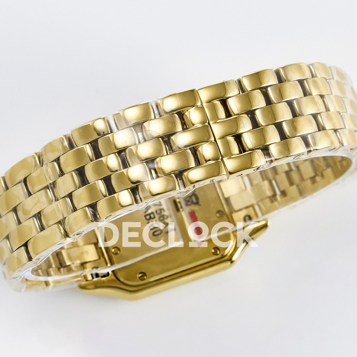 Panthère De Cartier Small 27x22mm Yellow Gold White Dial Stone Bezel Asian AAA+ Replica – watch detail 13