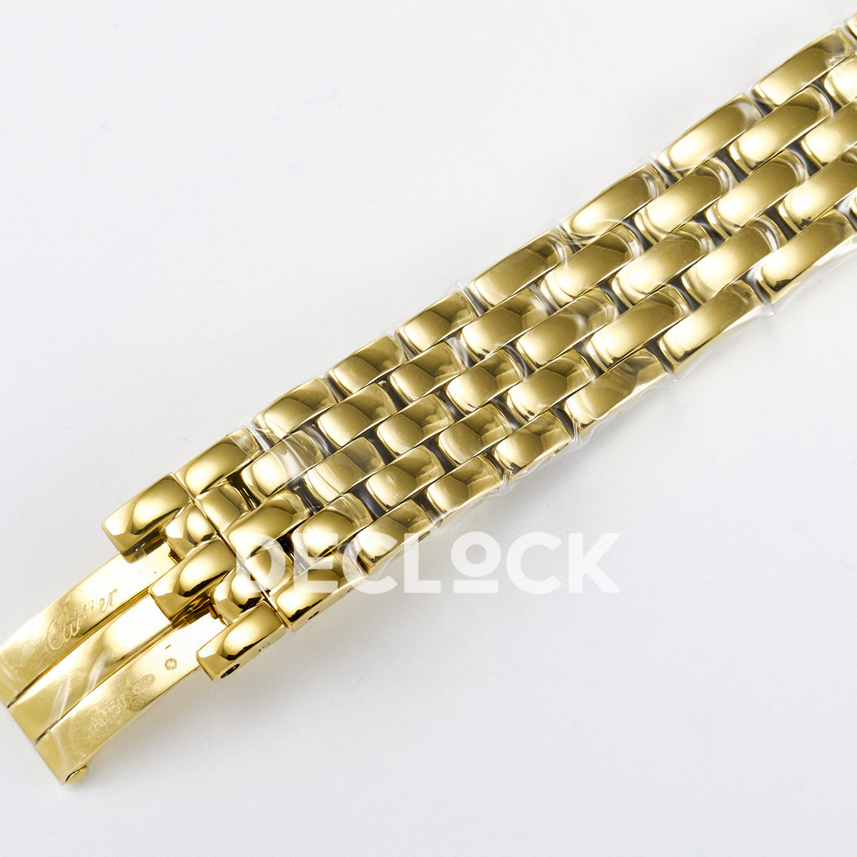 Panthère De Cartier Small 27x22mm Yellow Gold White Dial Stone Bezel Asian AAA+ Replica – watch detail 16