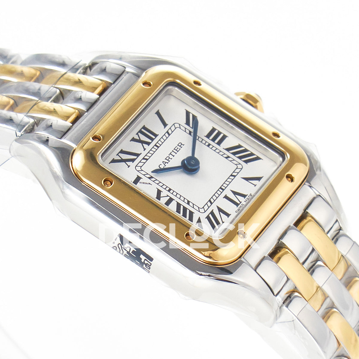 Panthère De Cartier Small 30x22mm Steel & Yellow Gold White Dial Asian AAA+ Replica – angle 06