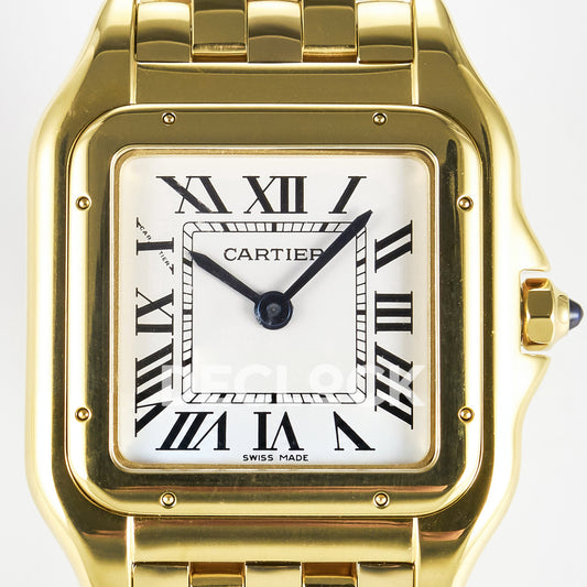 Panthère De Cartier Small 30x22mm Yellow Gold White Dial Asian AAA+ Replica – dial front 02