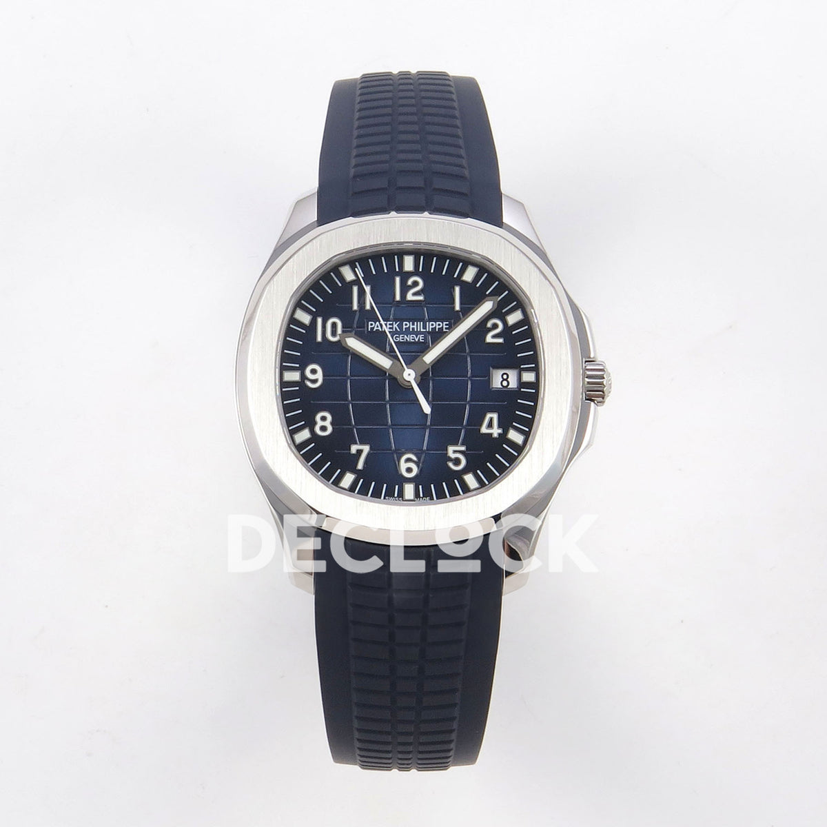 Patek Philippe Aquanaut 5168G APWF replica - original blue embossed dial, date 8 and blue rubber strap