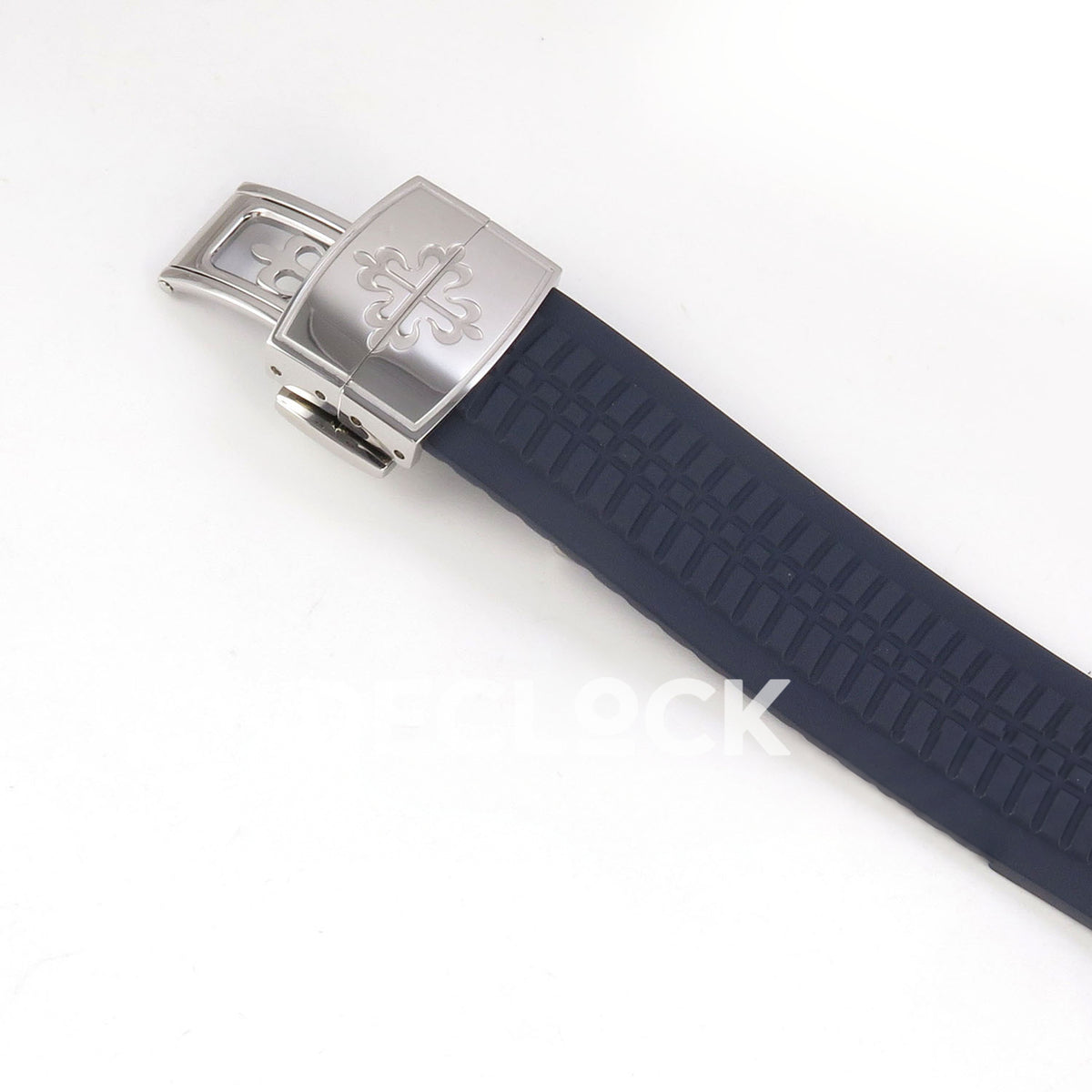 Patek Philippe Aquanaut 5168G APWF replica - original folding clasp cross and blue rubber texture