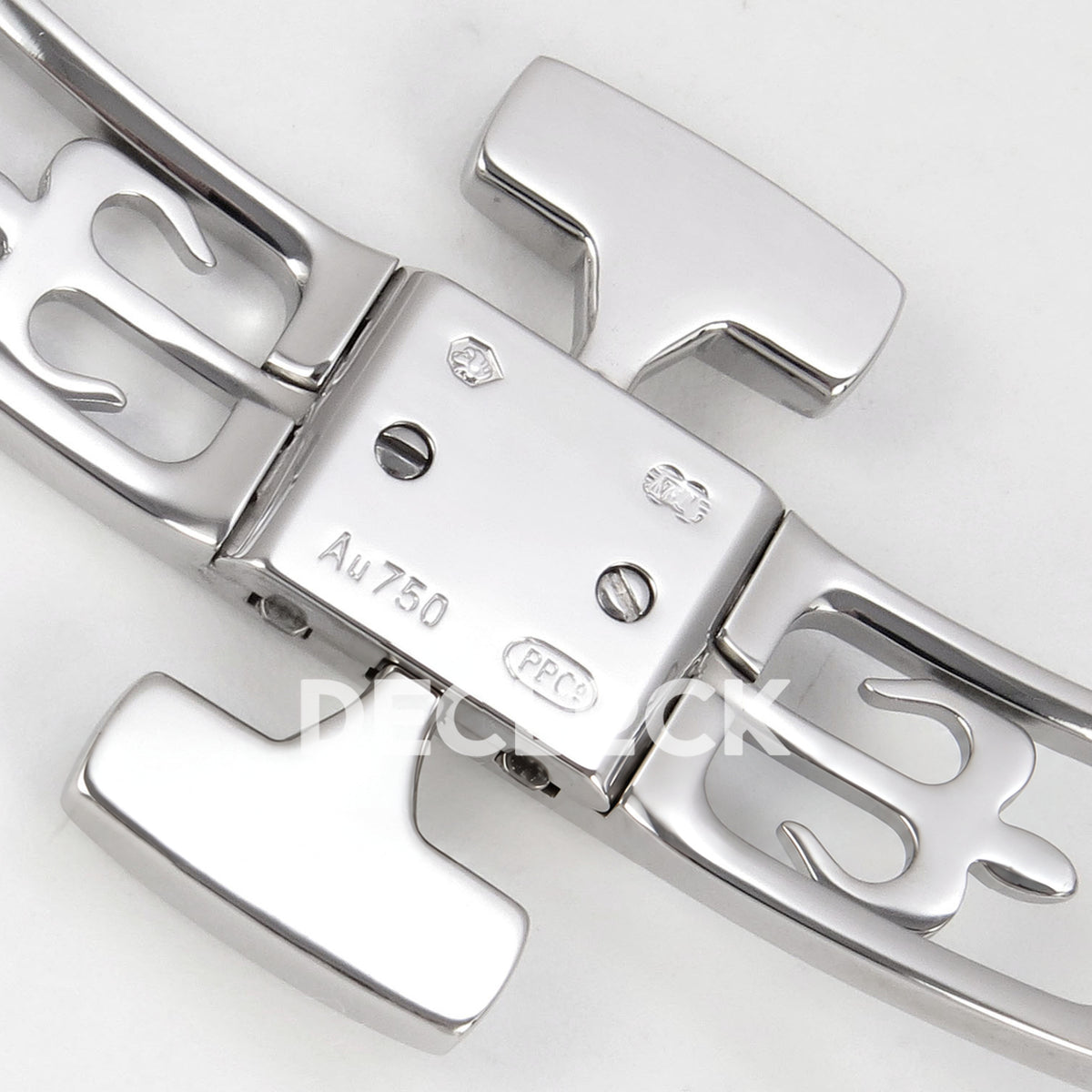 Patek Philippe Aquanaut 5168G APWF replica - folding clasp hallmarks, Au750 engraving and hinges