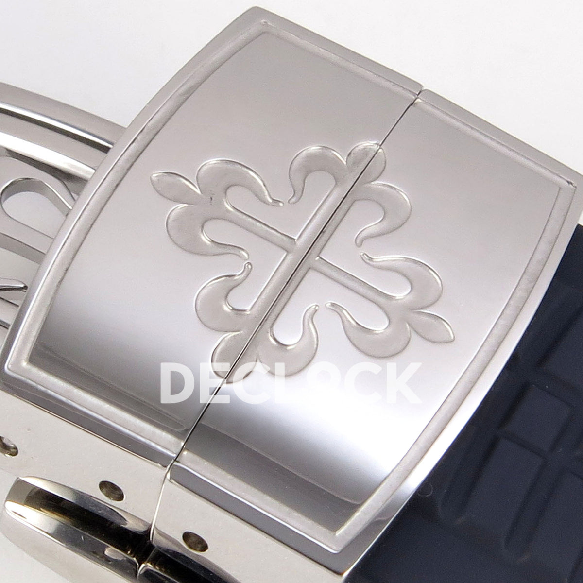 Patek Philippe Aquanaut 5168G APWF replica - original Patek cross and folding clasp detail