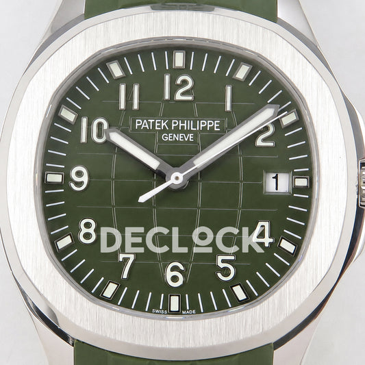 Patek Philippe Aquanaut 5168G 42mm DDF 1Green Dial on Green Rubber Strap DPB330 Super Clone (Weighted)