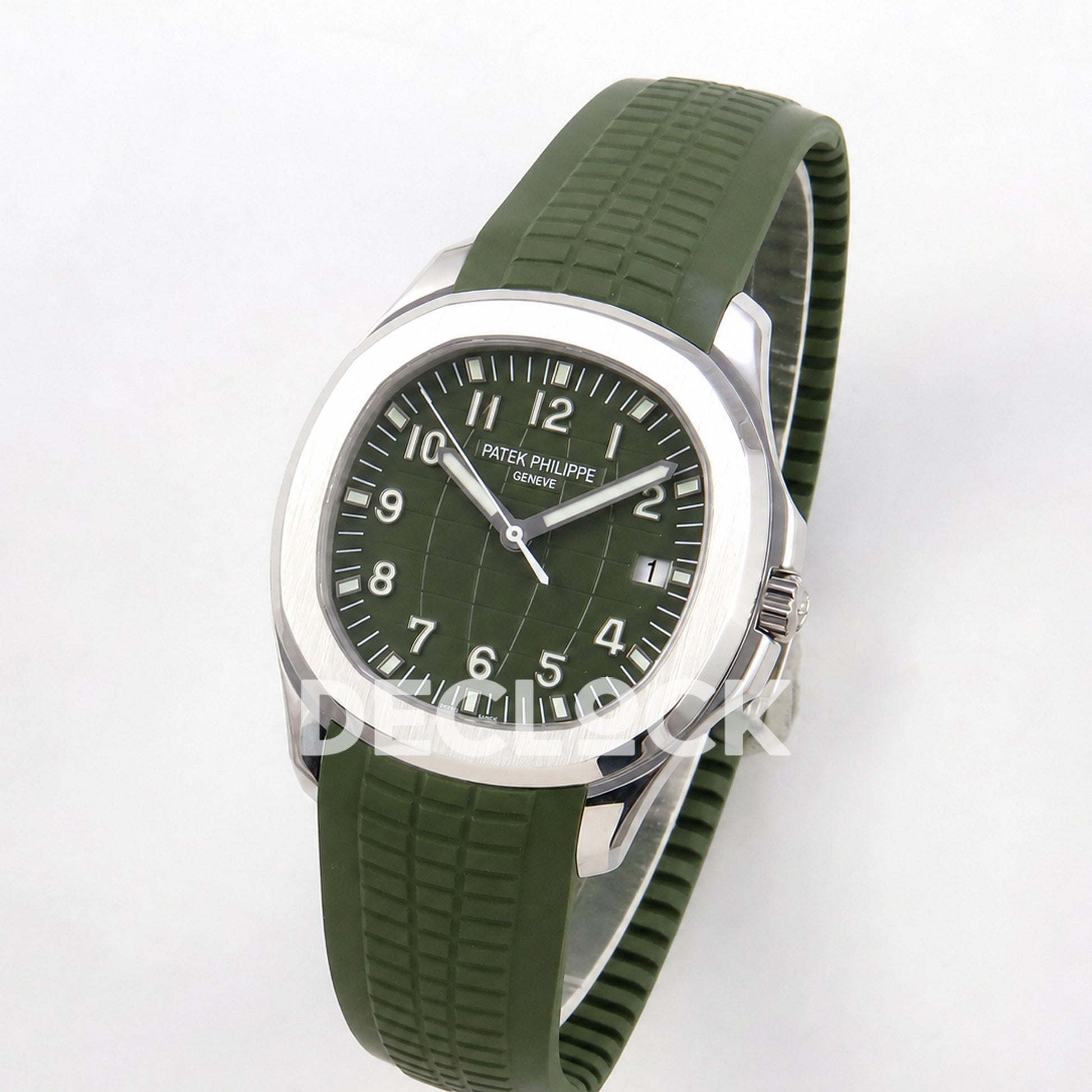 Patek Philippe Aquanaut 5168G 42mm DDF 1Green Dial on Green Rubber Strap DPB330 Super Clone (Weighted)