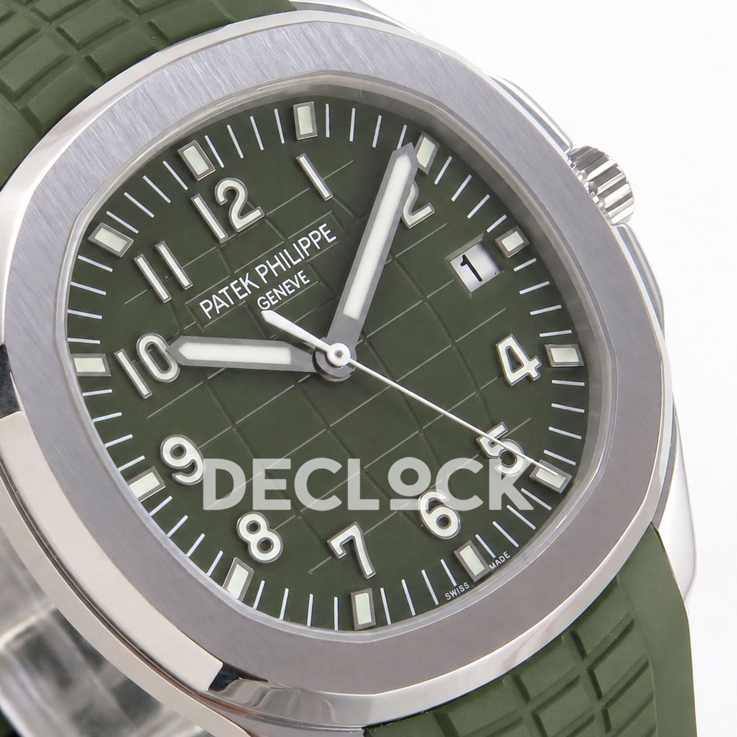Patek Philippe Aquanaut 5168G 42mm DDF 1Green Dial on Green Rubber Strap DPB330 Super Clone (Weighted)