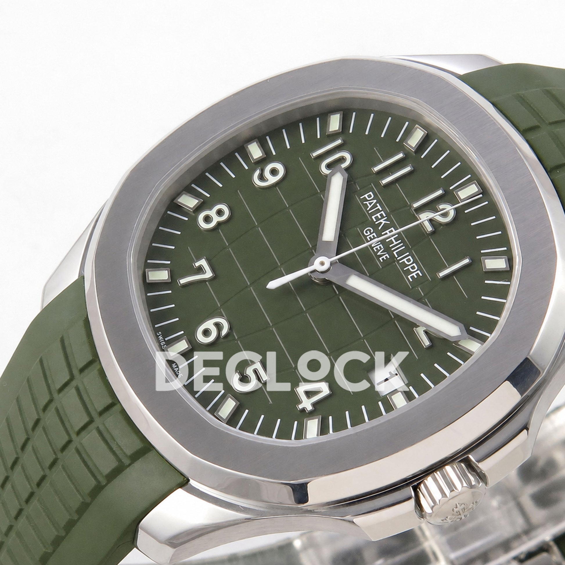 Patek Philippe Aquanaut 5168G 42mm DDF 1Green Dial on Green Rubber Strap DPB330 Super Clone (Weighted)