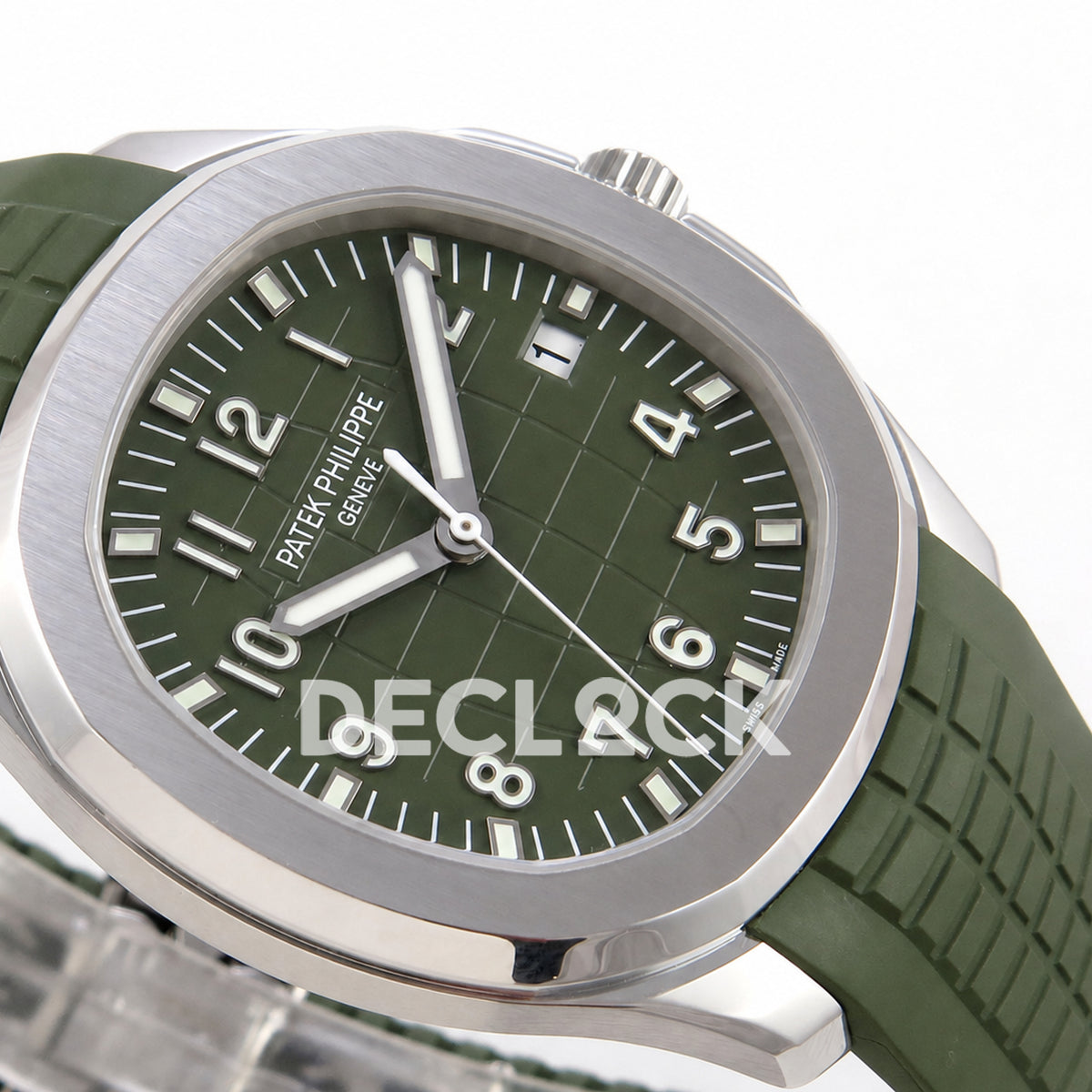 Patek Philippe Aquanaut 5168G 42mm DDF 1Green Dial on Green Rubber Strap DPB330 Super Clone (Weighted)