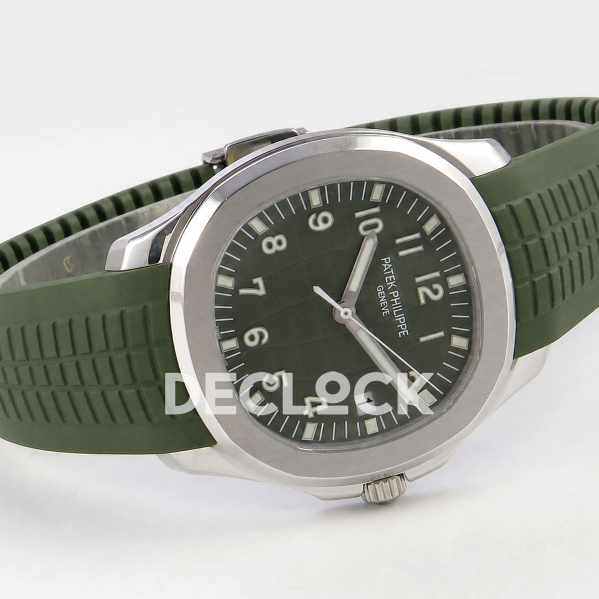 Patek Philippe Aquanaut 5168G 42mm DDF 1Green Dial on Green Rubber Strap DPB330 Super Clone (Weighted)
