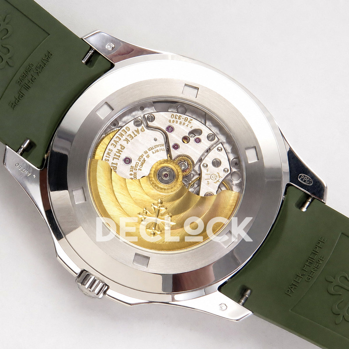 Patek Philippe Aquanaut 5168G 42mm DDF 1Green Dial on Green Rubber Strap DPB330 Super Clone (Weighted)