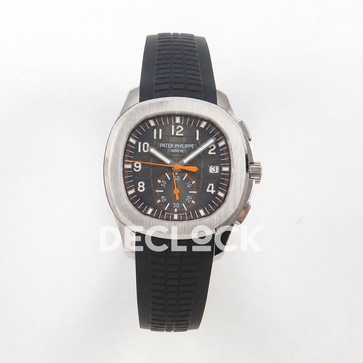 Patek Philippe Aquanaut 42.5mm 5968 Gray Dial Black Strap DDF A520 Replica