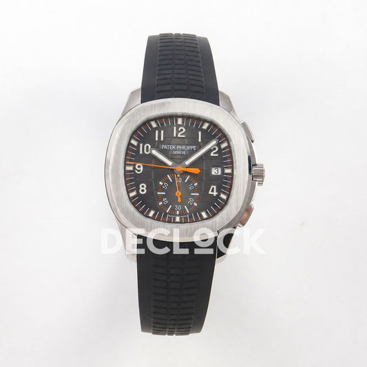 Patek Philippe Aquanaut 42.5mm 5968 Gray Dial Black Strap DDF A520 Replica