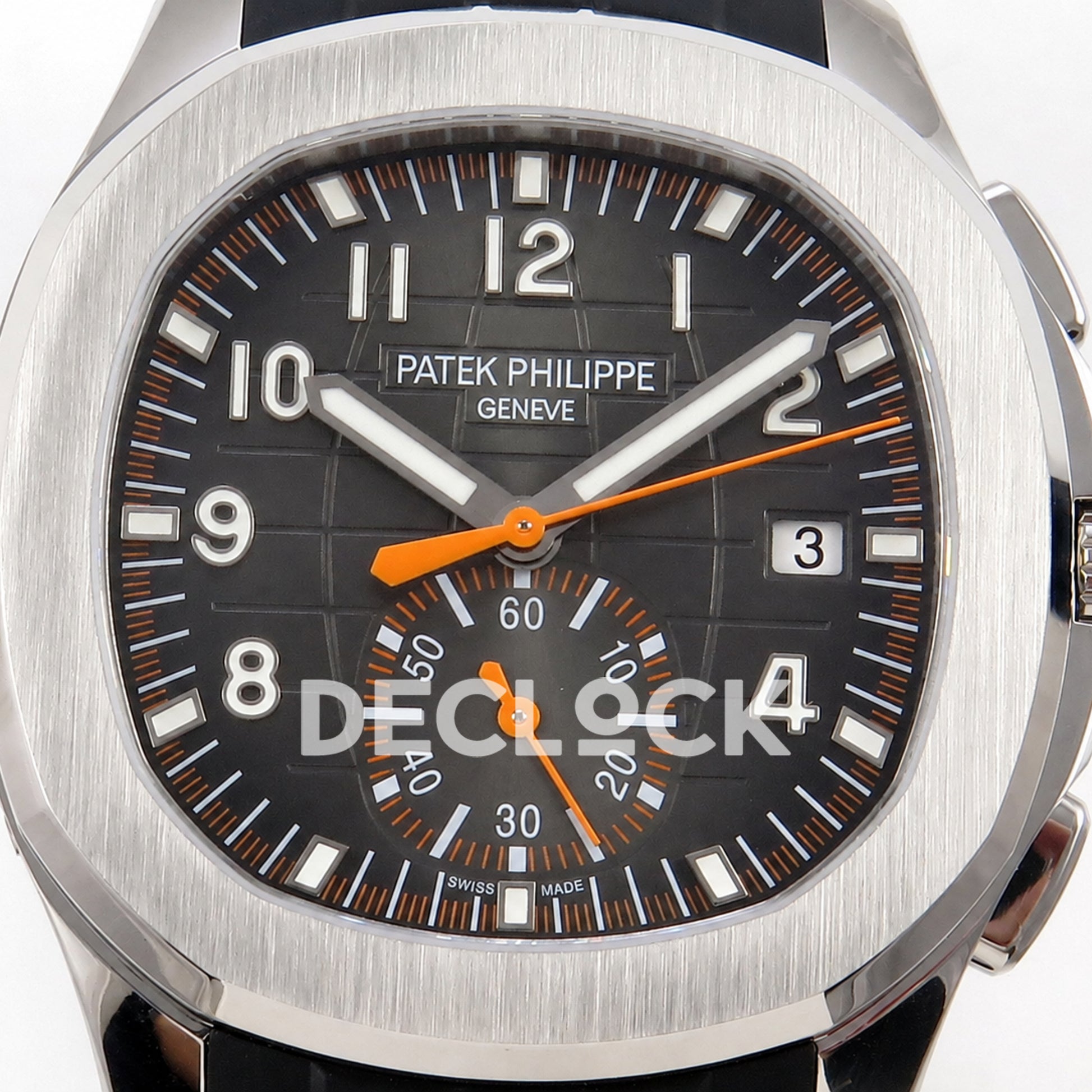 Patek Philippe Aquanaut 42.5mm 5968 Gray Dial Black Strap DDF A520 Replica