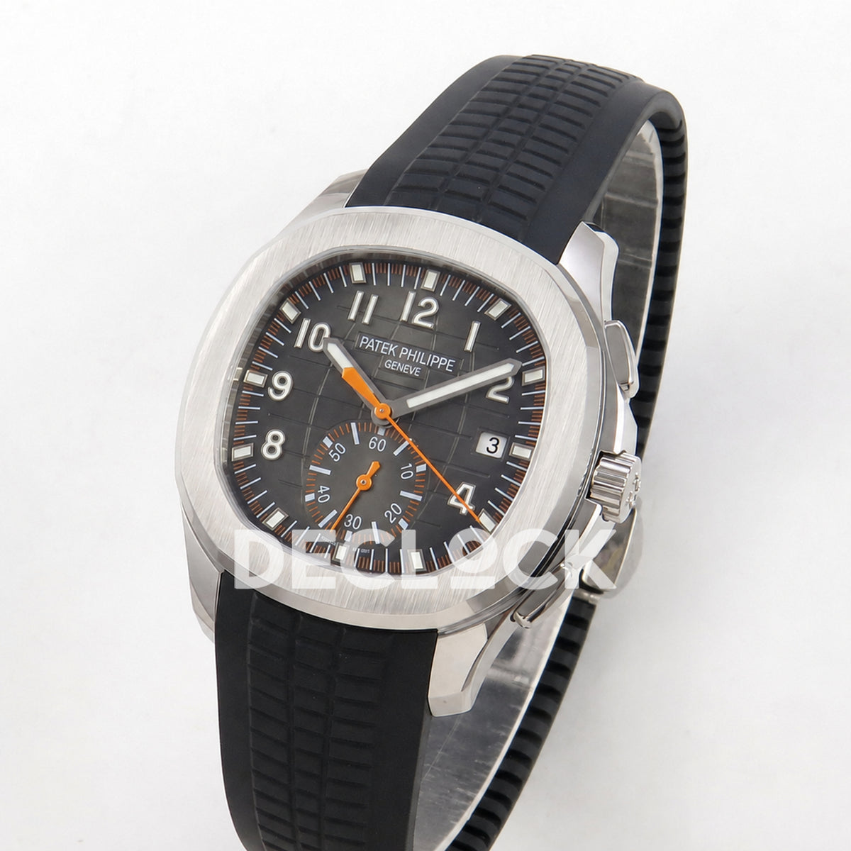 Patek Philippe Aquanaut 42.5mm 5968 Gray Dial Black Strap DDF A520 Replica
