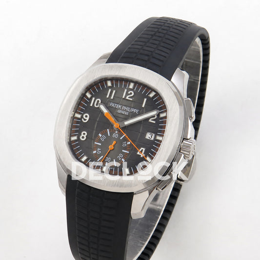 Patek Philippe Aquanaut 42.5mm 5968 Gray Dial Black Strap DDF A520 Replica