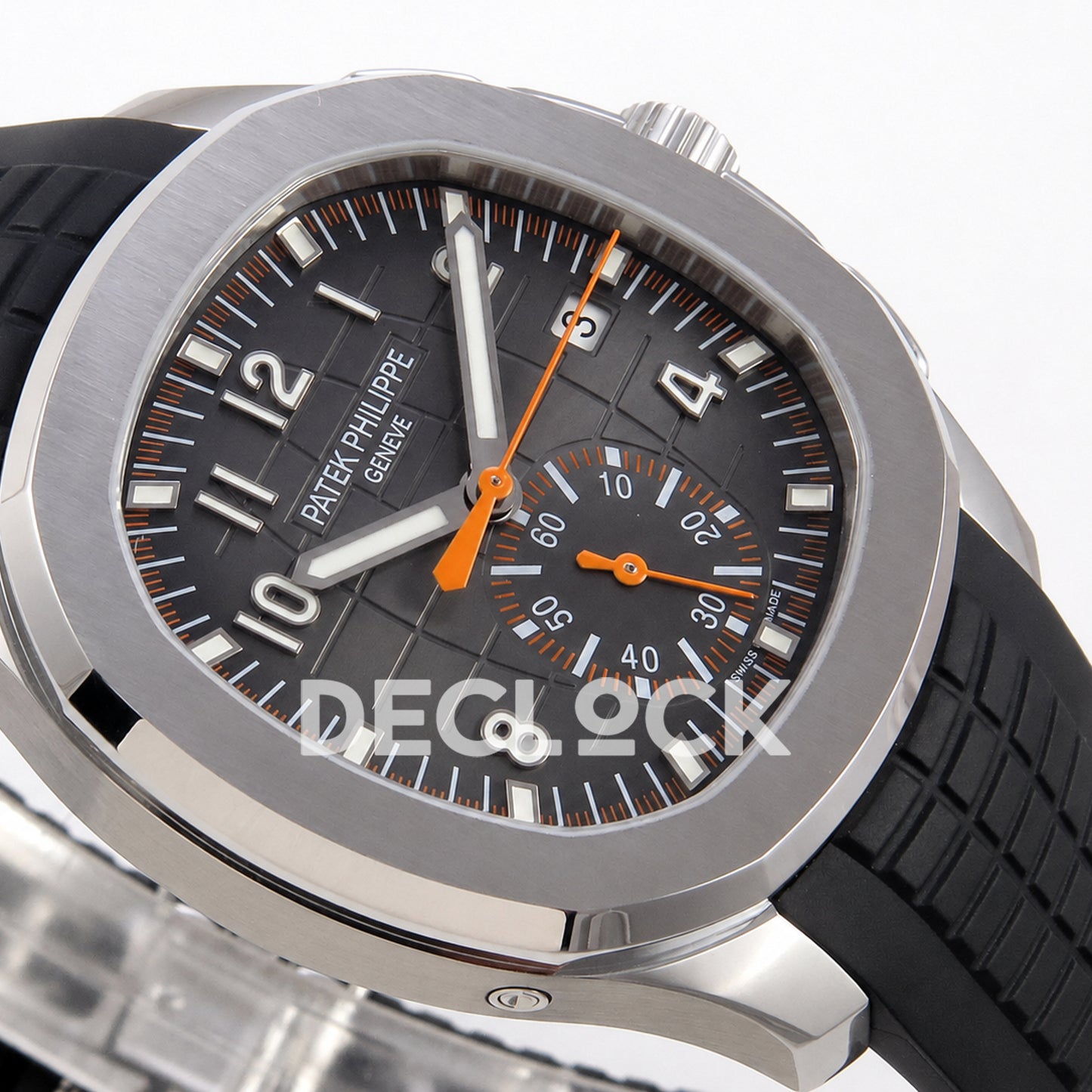 Patek Philippe Aquanaut 42.5mm 5968 Gray Dial Black Strap DDF A520 Replica