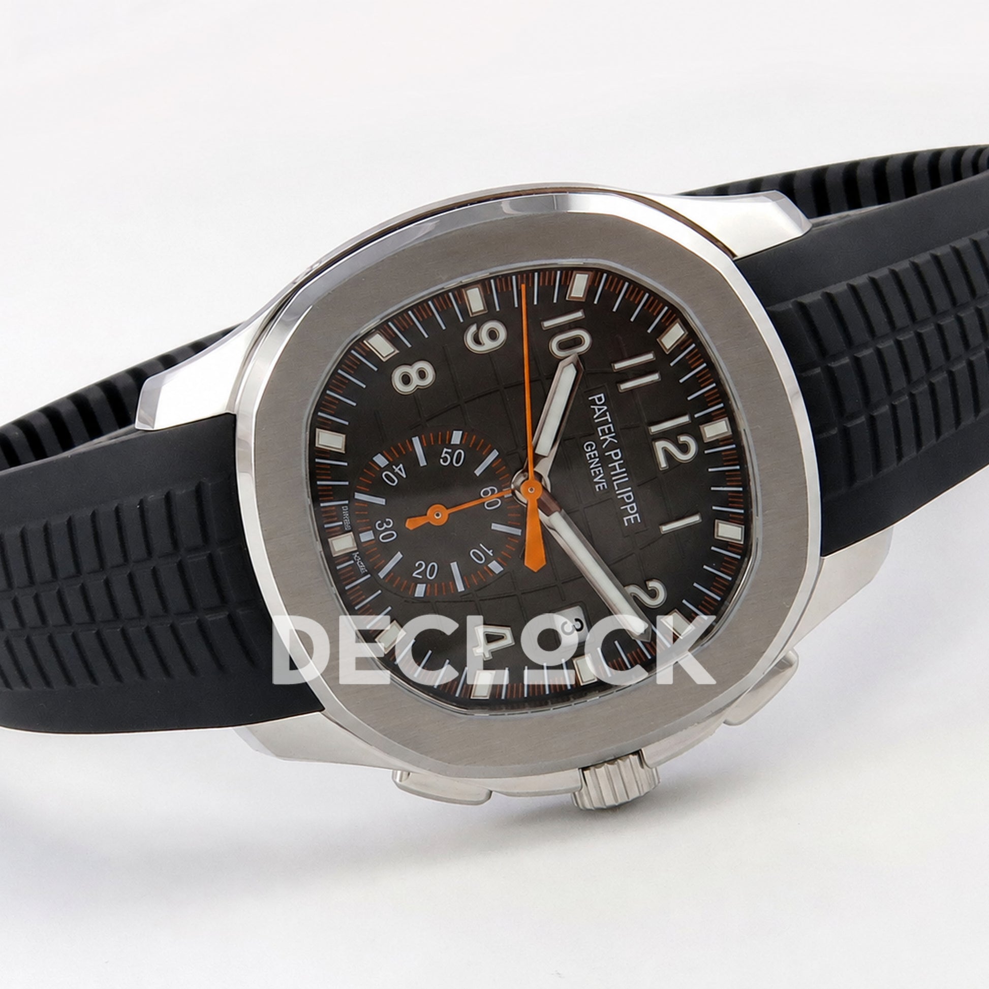 Patek Philippe Aquanaut 42.5mm 5968 Gray Dial Black Strap DDF A520 Replica