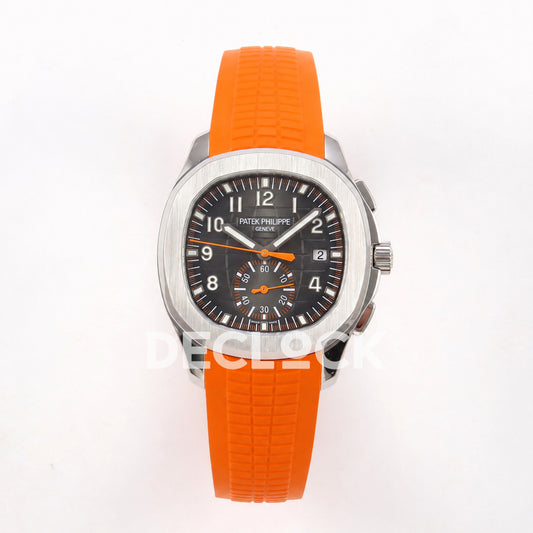 Patek Philippe Aquanaut 42.5mm 5968 Gray Dial Orange Strap DDF A520 Replica
