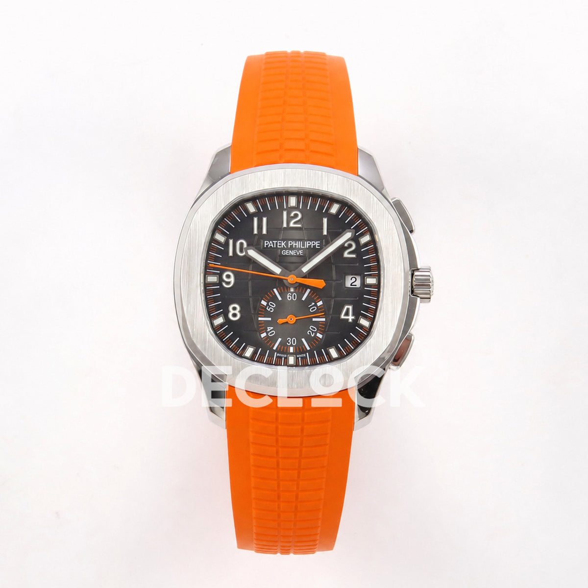 Patek Philippe Aquanaut 42.5mm 5968 Gray Dial Orange Strap DDF A520 Replica