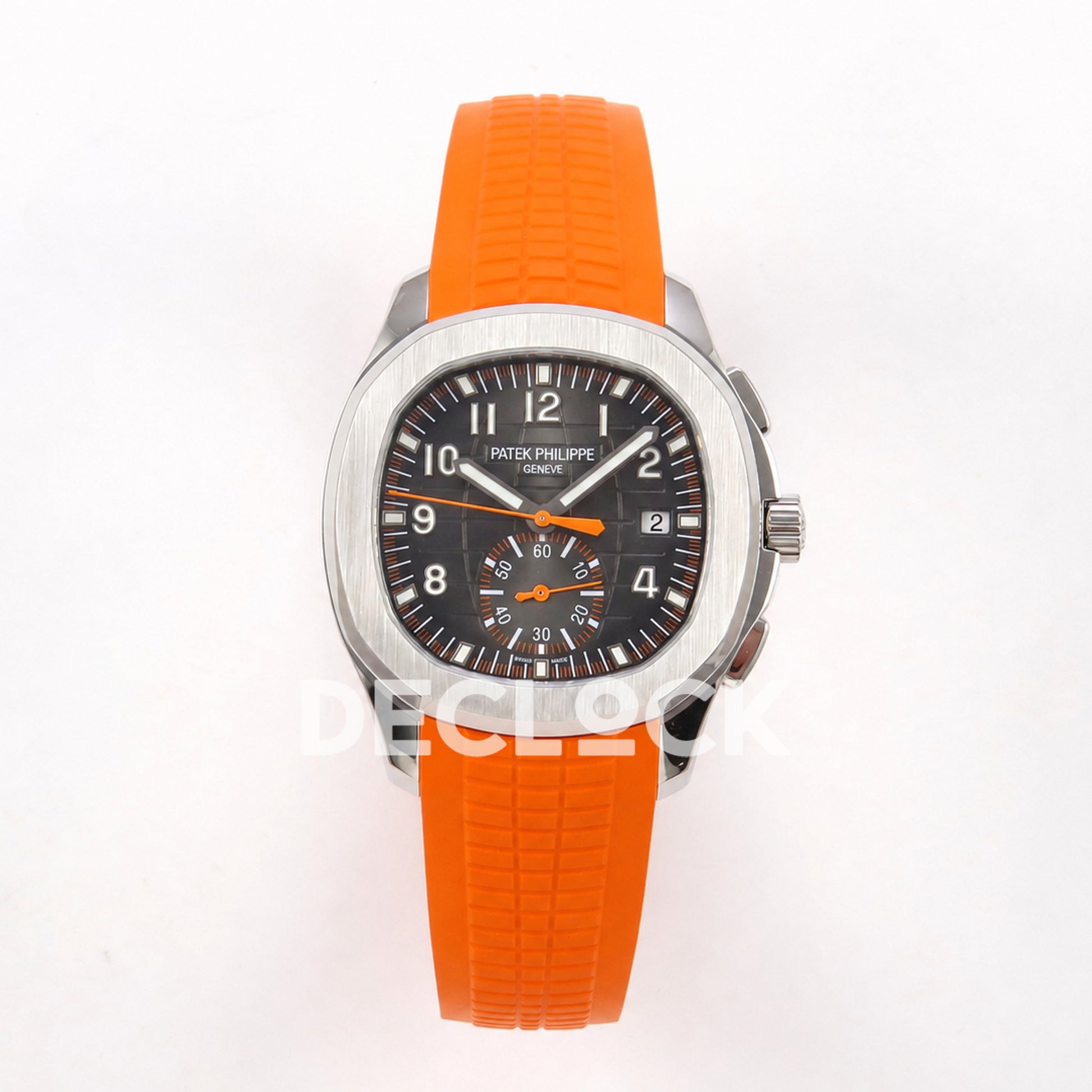 Patek Philippe Aquanaut 42.5mm 5968 Gray Dial Orange Strap DDF A520 Replica