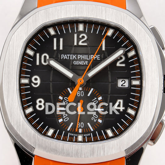Patek Philippe Aquanaut 42.5mm 5968 Gray Dial Orange Strap DDF A520 Replica