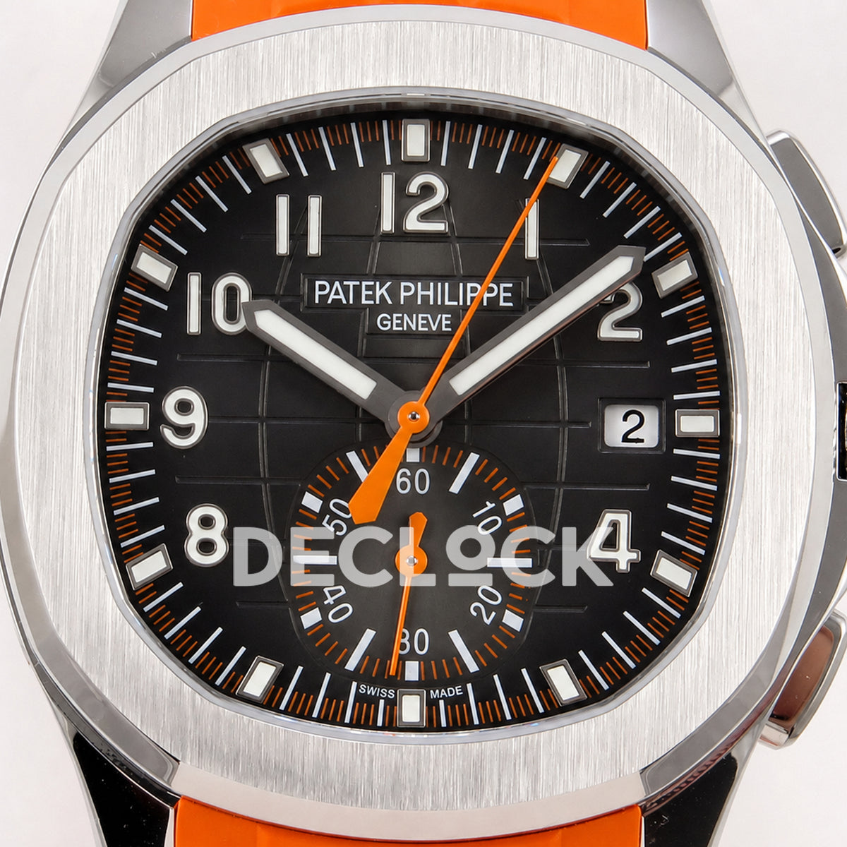 Patek Philippe Aquanaut 42.5mm 5968 Gray Dial Orange Strap DDF A520 Replica