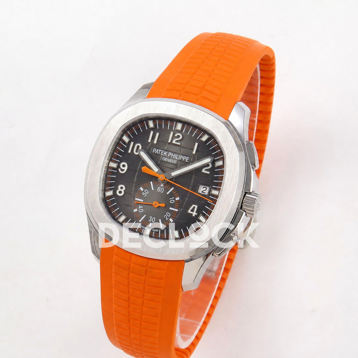 Patek Philippe Aquanaut 42.5mm 5968 Gray Dial Orange Strap DDF A520 Replica