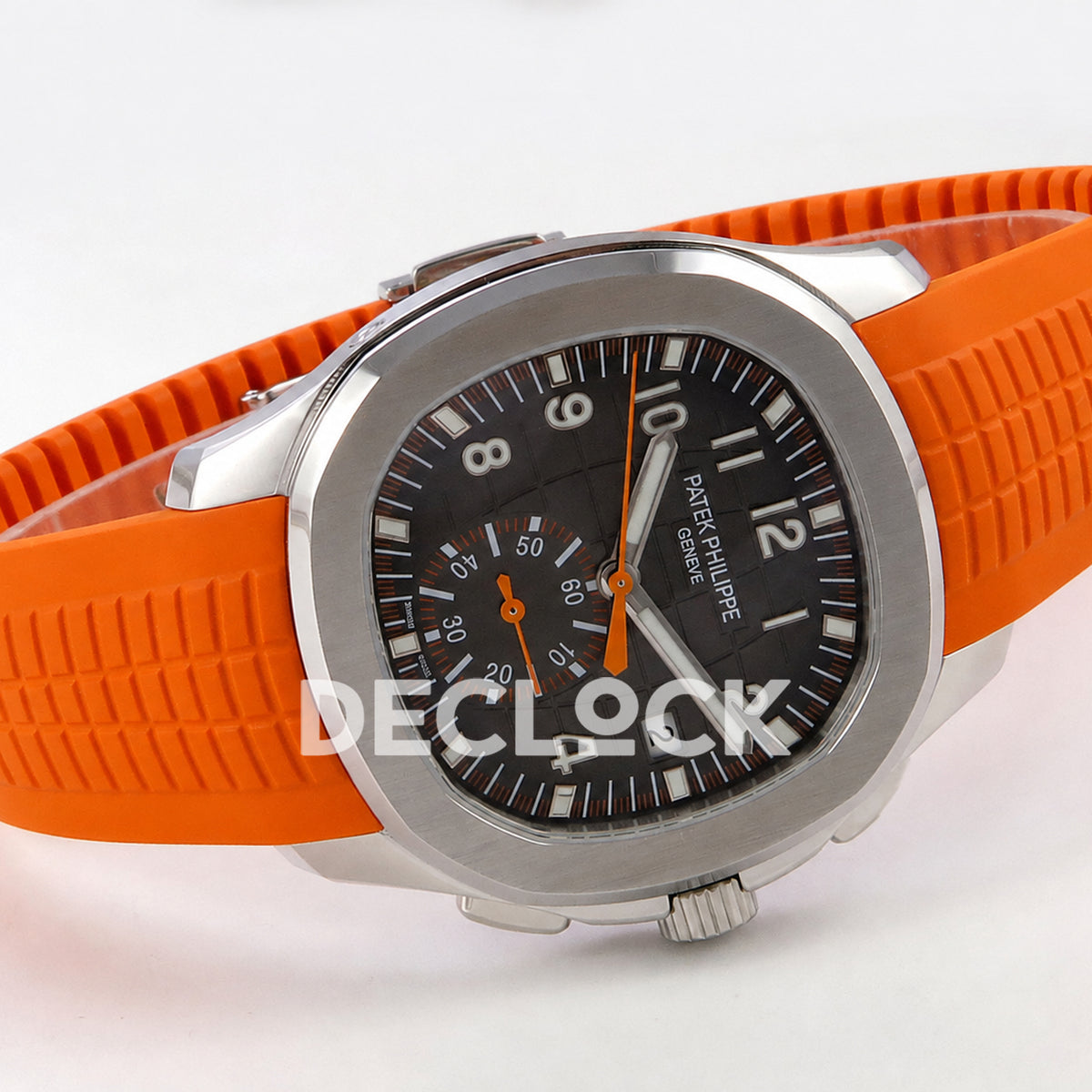 Patek Philippe Aquanaut 42.5mm 5968 Gray Dial Orange Strap DDF A520 Replica