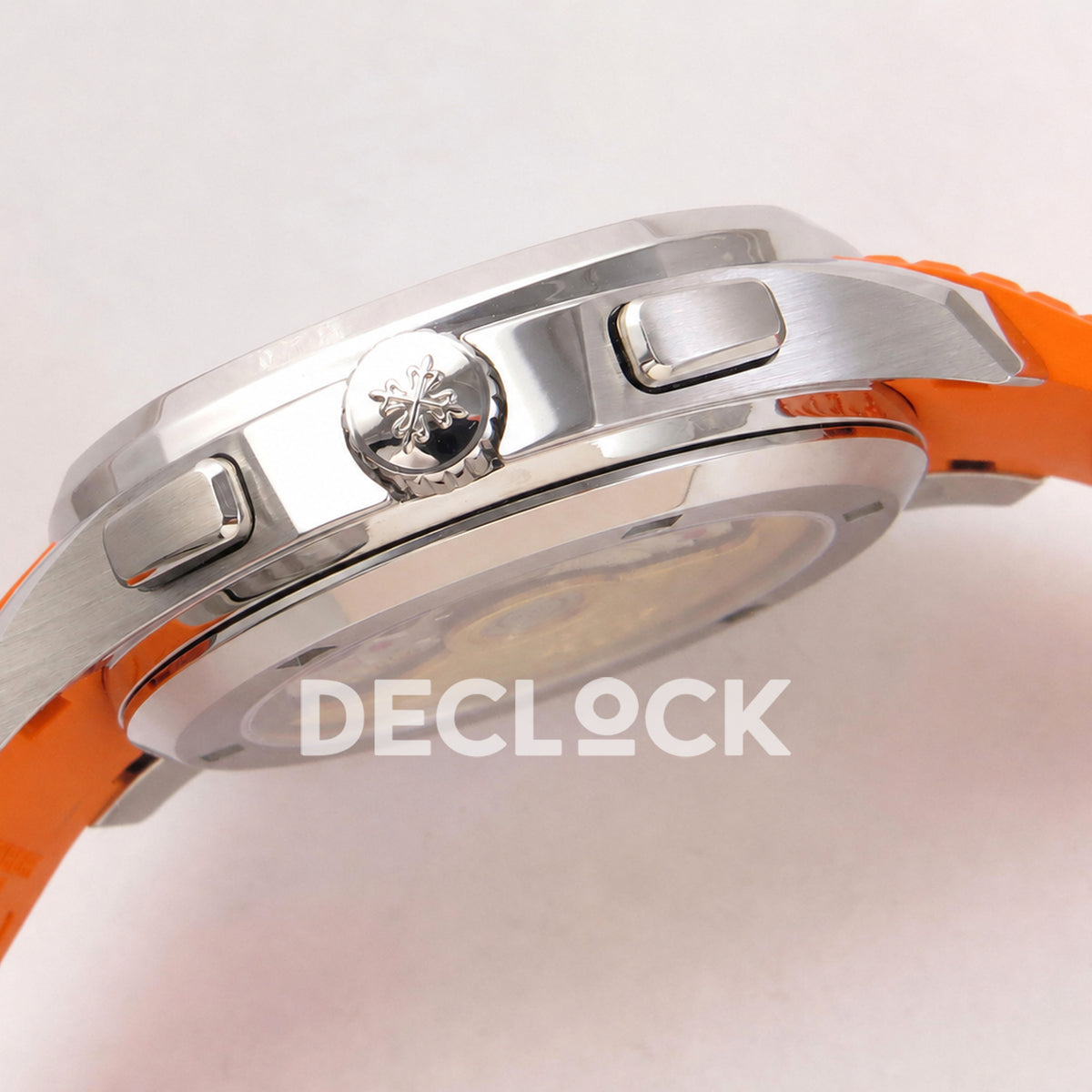 Patek Philippe Aquanaut 42.5mm 5968 Gray Dial Orange Strap DDF A520 Replica