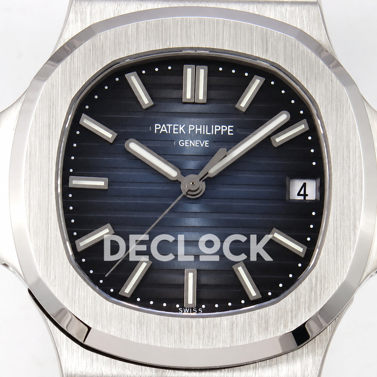 Patek Philippe Nautilus 5711 AGF, blue dial, DPB330 — dial close up