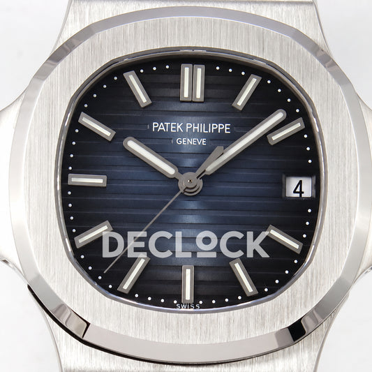Patek Philippe Nautilus 5711 AGF, blue dial, DPB330 — dial close up