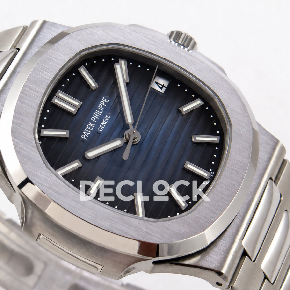 Patek Philippe Nautilus 5711 AGF, blue dial, DPB330 — dial detail