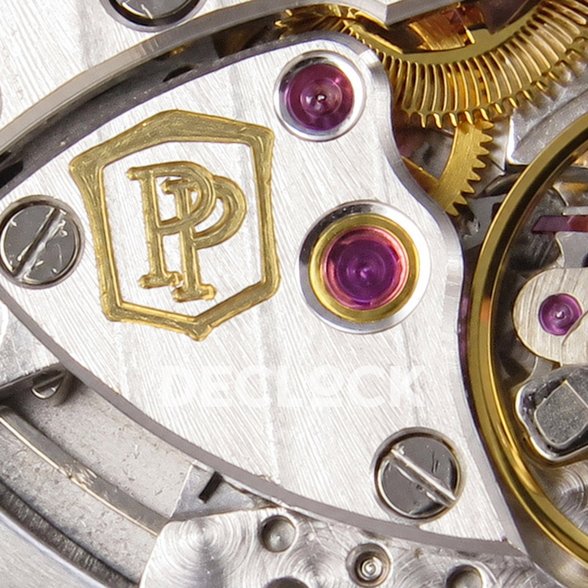 Patek Philippe Nautilus 5711 DDF 2006 V2, blue dial, DPB330 — movement hallmark