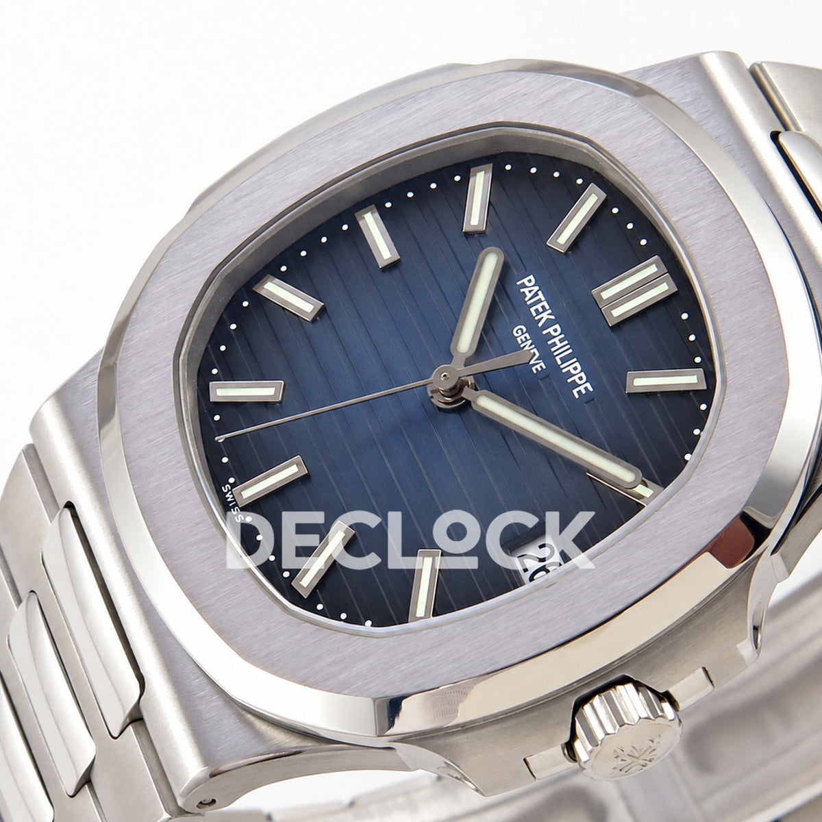 Patek Philippe Nautilus 5711 PPF, blue dial, JH330 — crown side dial
