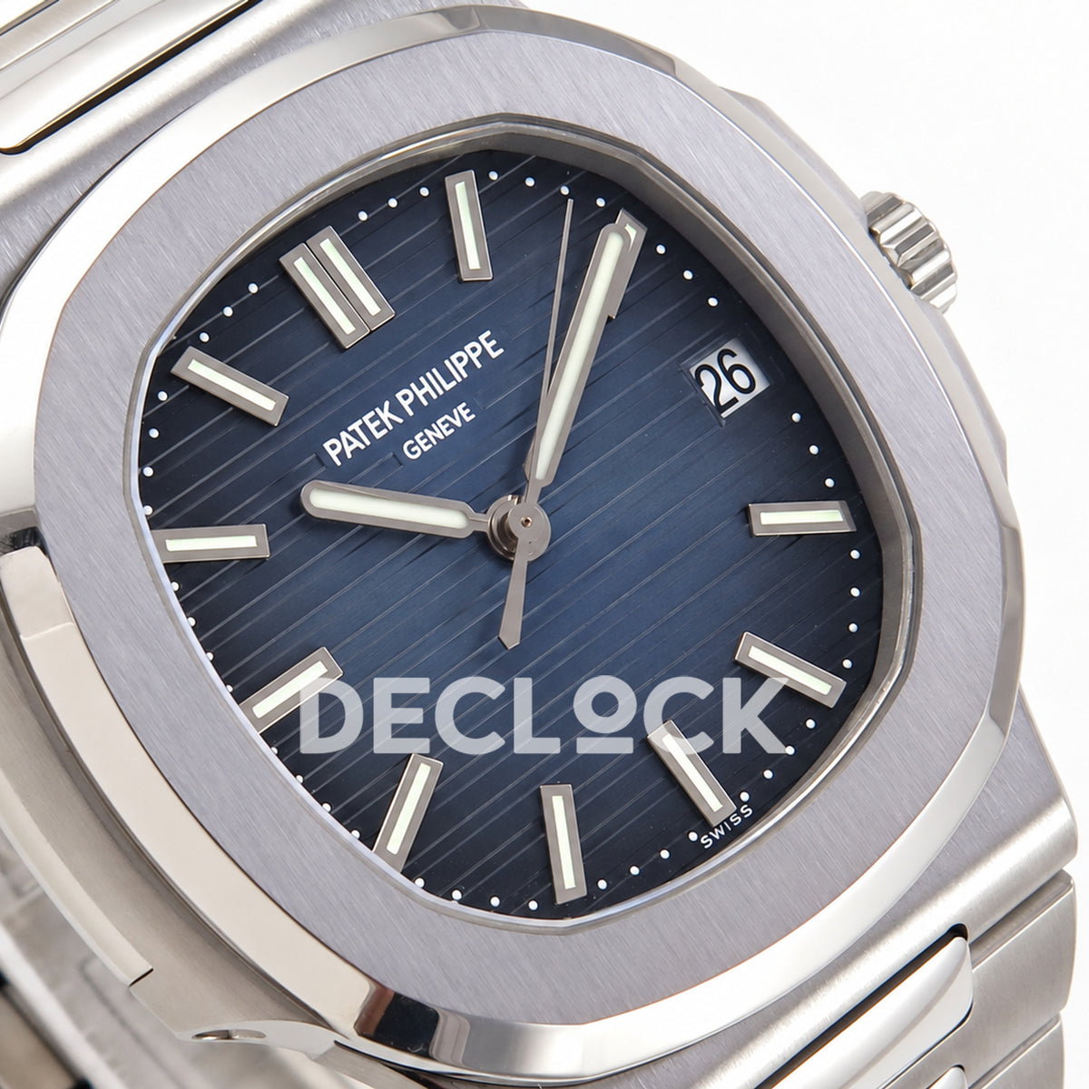Patek Philippe Nautilus 5711 PPF, blue dial, JH330 — dial angle