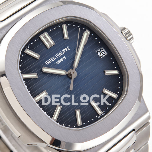 Patek Philippe Nautilus 5711 PPF, blue dial, JH330 — dial angle
