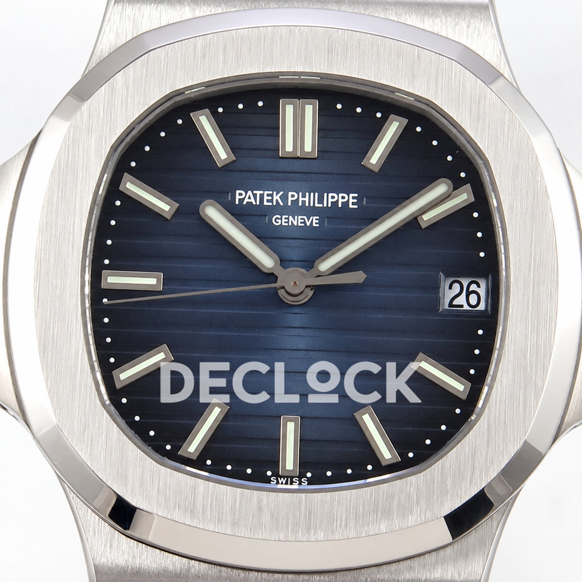 Patek Philippe Nautilus 5711 PPF, blue dial, JH330 — dial close up