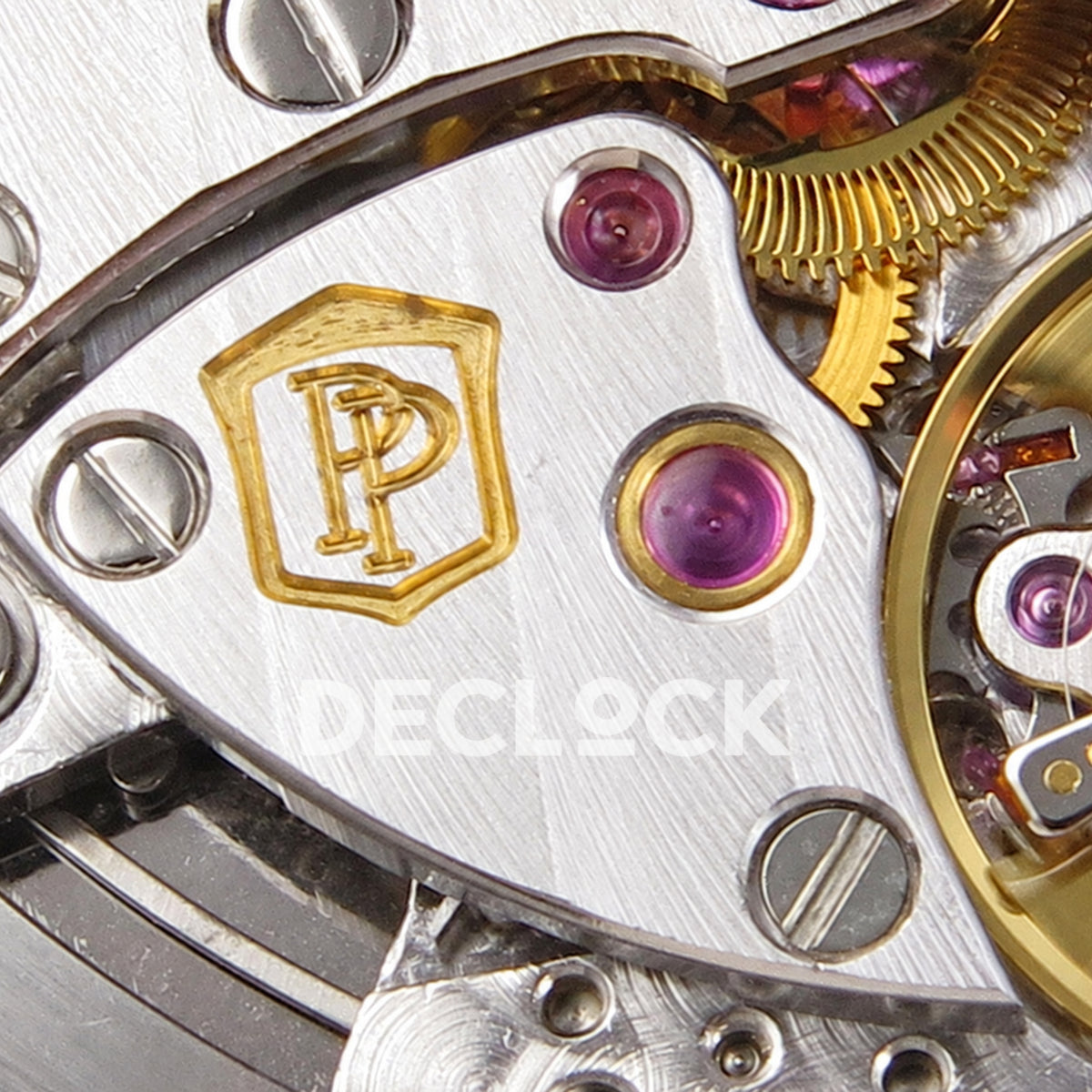 Patek Philippe Nautilus 5711 PPF, blue dial, JH330 — movement hallmark