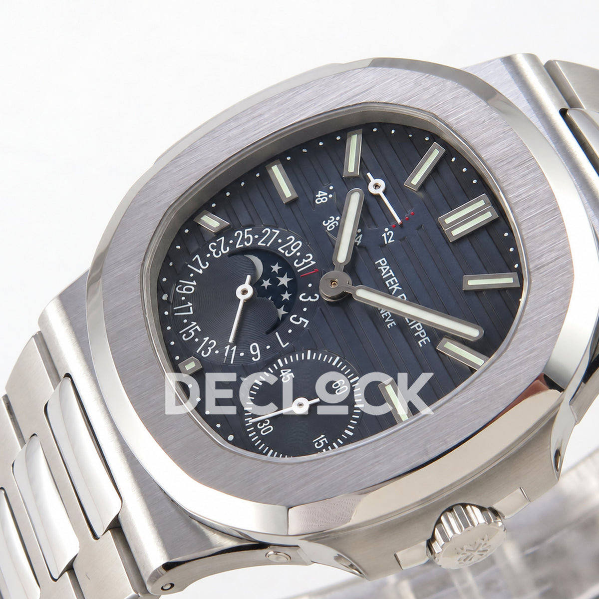 Patek Philippe Nautilus 5712/1A-001 UMI blue dial - crown side dial