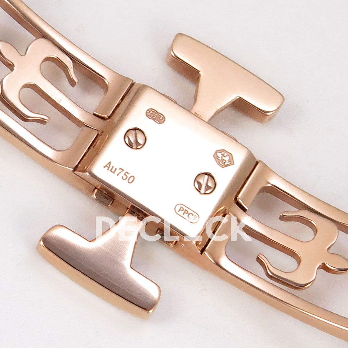 Patek Philippe Nautilus 5712/1R-001 UMI Brown Dial Rose Gold PP240 Free Sprung replica - clasp hallmarks