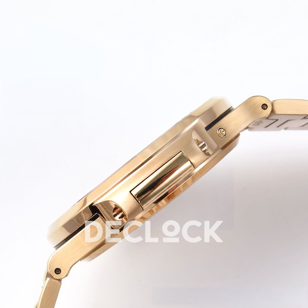 Patek Philippe Nautilus 5712 PPF V4+ rose gold plated case side profile and bracelet attachment