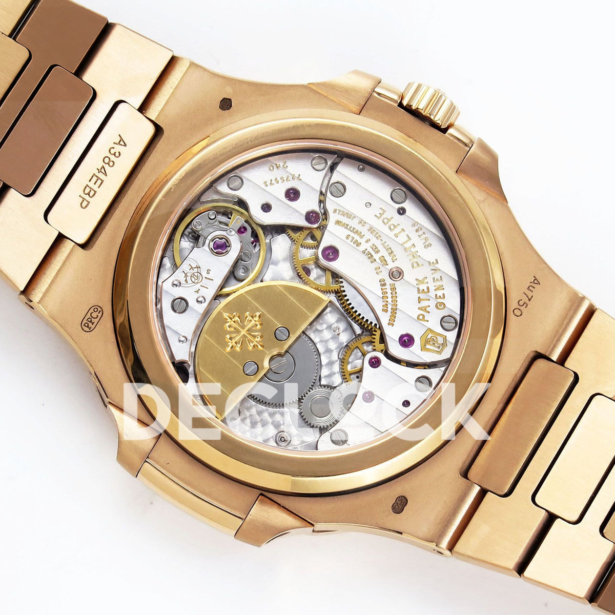Patek Philippe Nautilus 5712 PPF V4+ rose gold tone watch, exhibition caseback and micro-rotor movement
