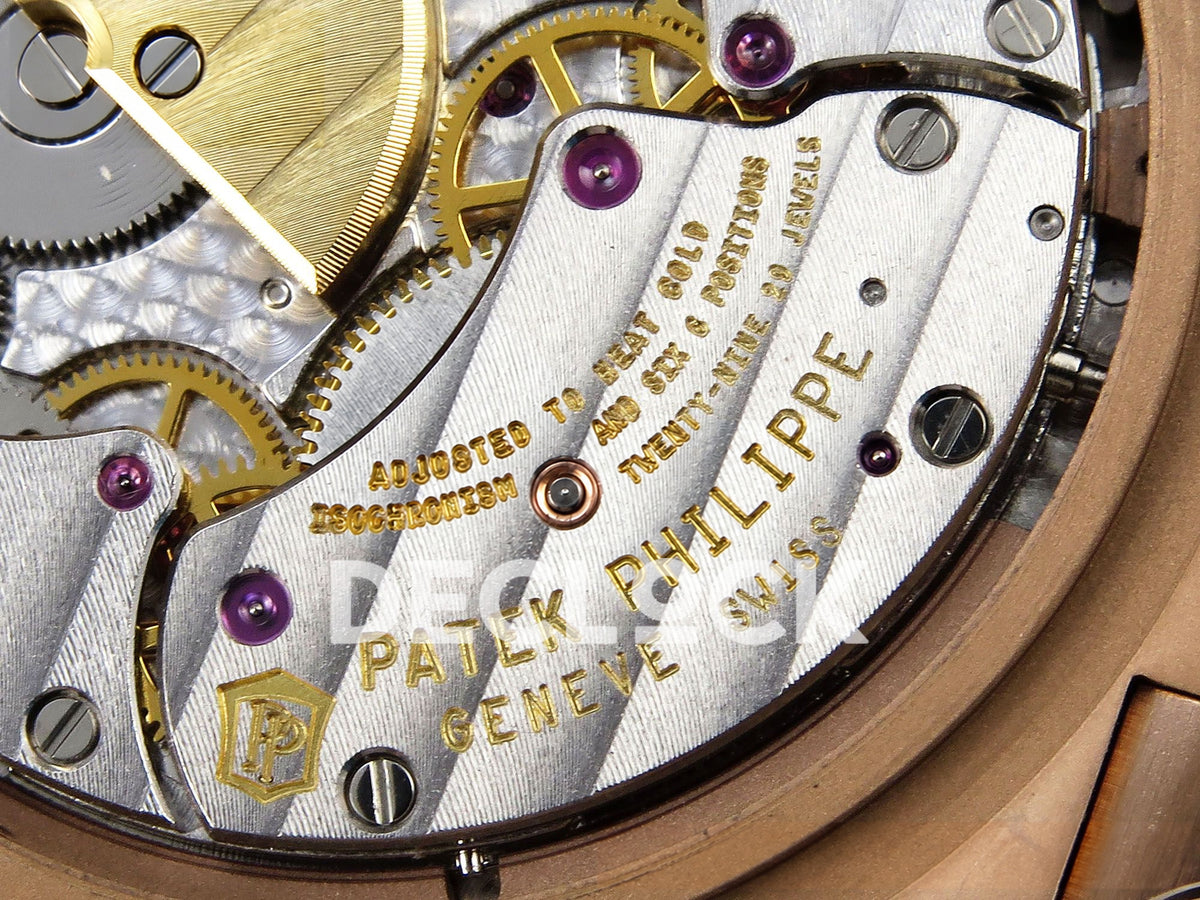 Patek Philippe Nautilus 5712 PPF V4+ movement, technical engravings and decorated bridges macro