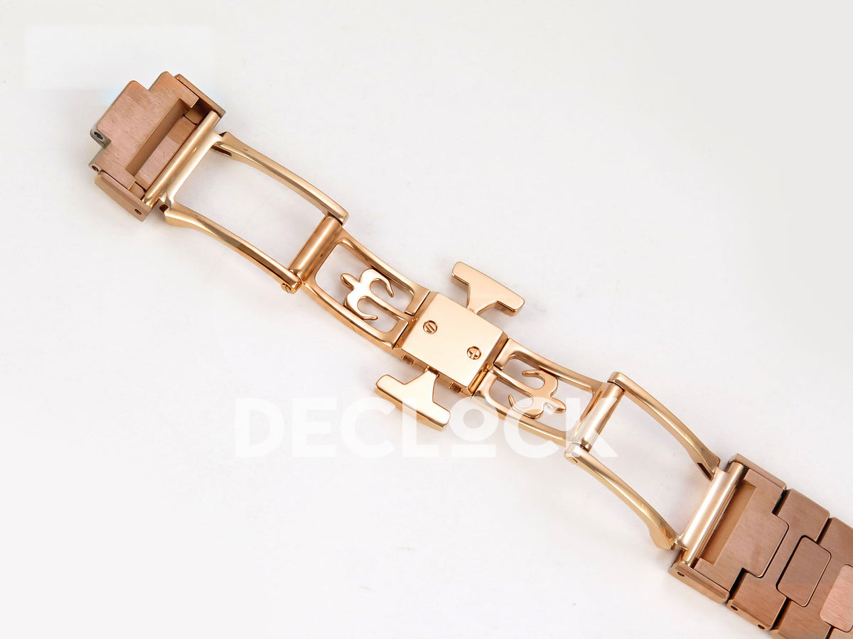 Patek Philippe Nautilus 5712 WSF rose-gold-tone watch — open clasp reverse