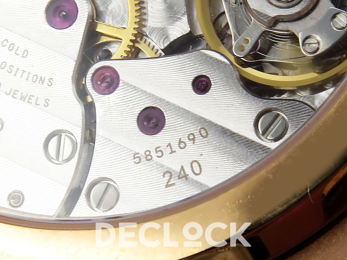 Patek Philippe Nautilus 5712R-001 PPF V2 A240 — photographed movement serial 5851690 and calibre 240 engravings