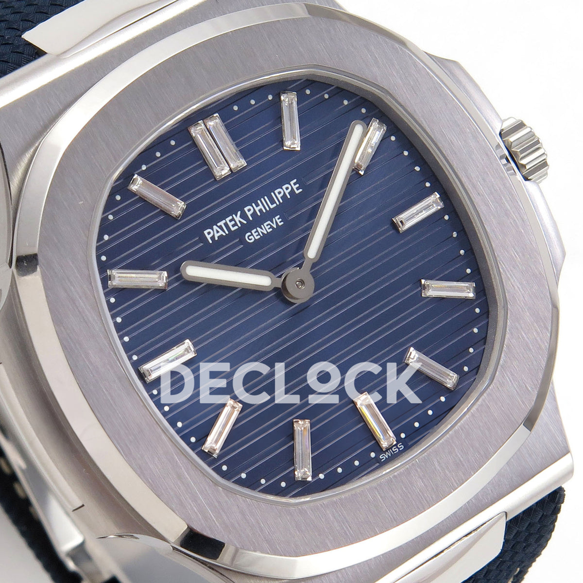 Patek Philippe Nautilus 5810G-001 PPF Blue Composite Strap SA240 replica - dial angle left