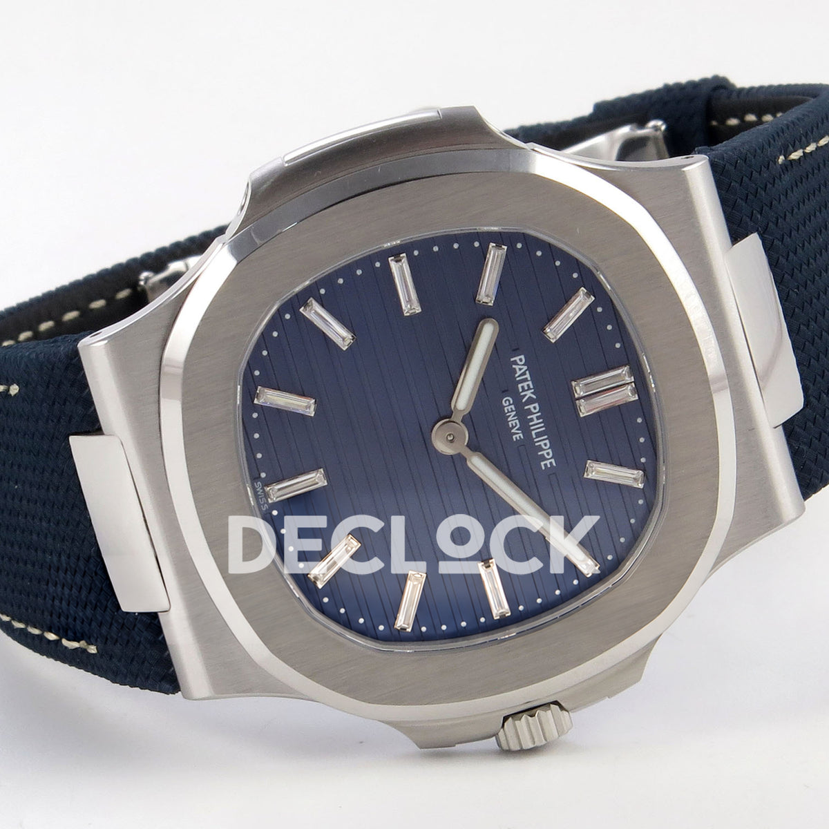 Patek Philippe Nautilus 5810G-001 PPF Blue Composite Strap SA240 replica - full watch left