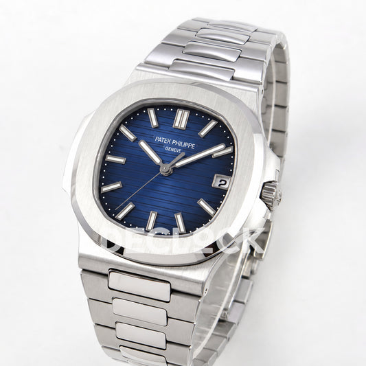 Patek Philippe Nautilus 5811 DDF weighted, blue dial, DD330 — angled front view