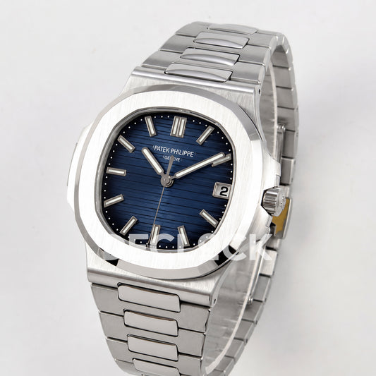Patek Philippe Nautilus 5811 DDF weighted, blue dial, DPB330 — angled front